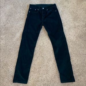 Men’s Levi’s dark green corduroy pants